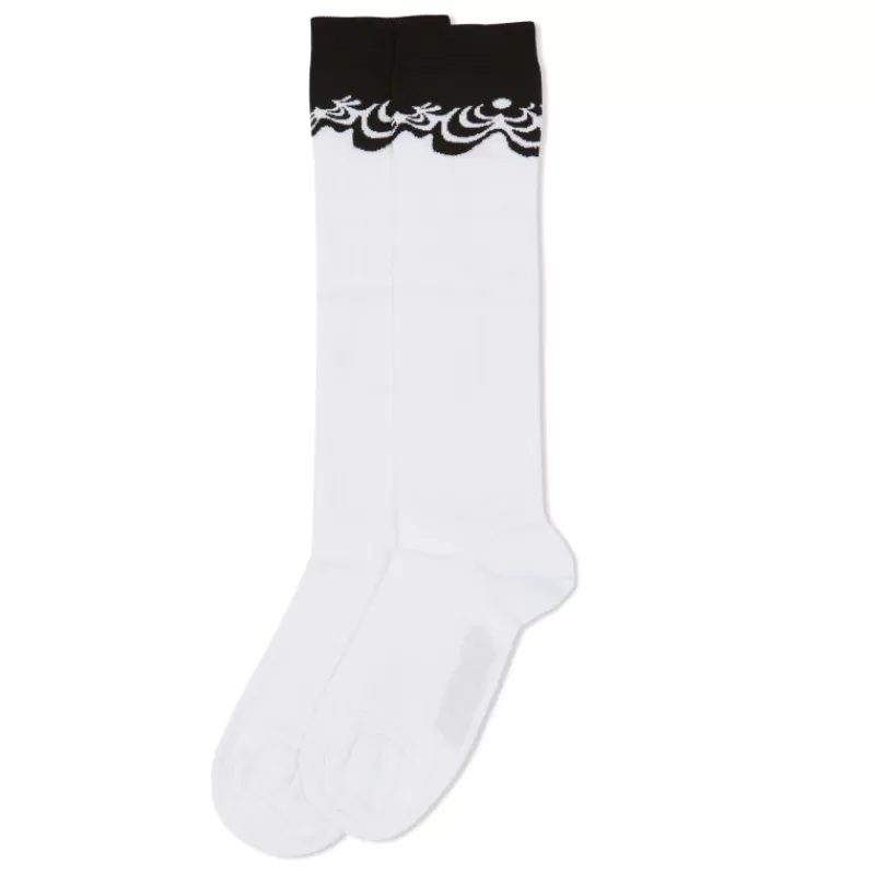 Cotton Socks With Jacquard Flower-Vivetta Sale