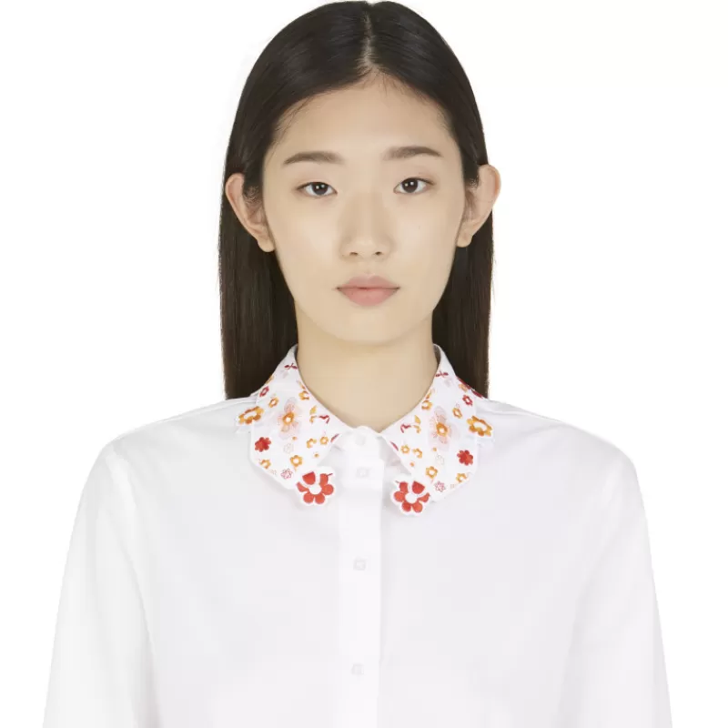 Embroidered Poplin Collar-Vivetta Fashion