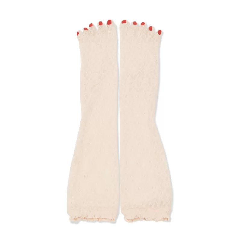 Lace Tights With Embroidered Nails-Vivetta New