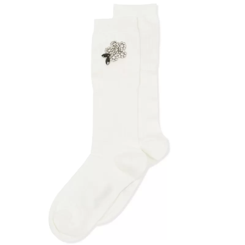 Ribbed Socks With Jewel Application-Vivetta Sale